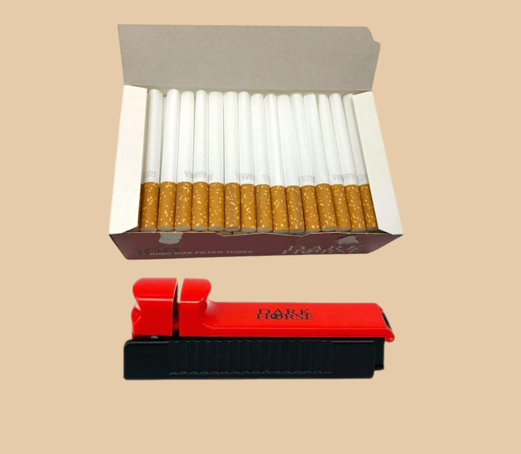 Dark Horse Classic Cigarette Maker + King Size White Tubes Kit